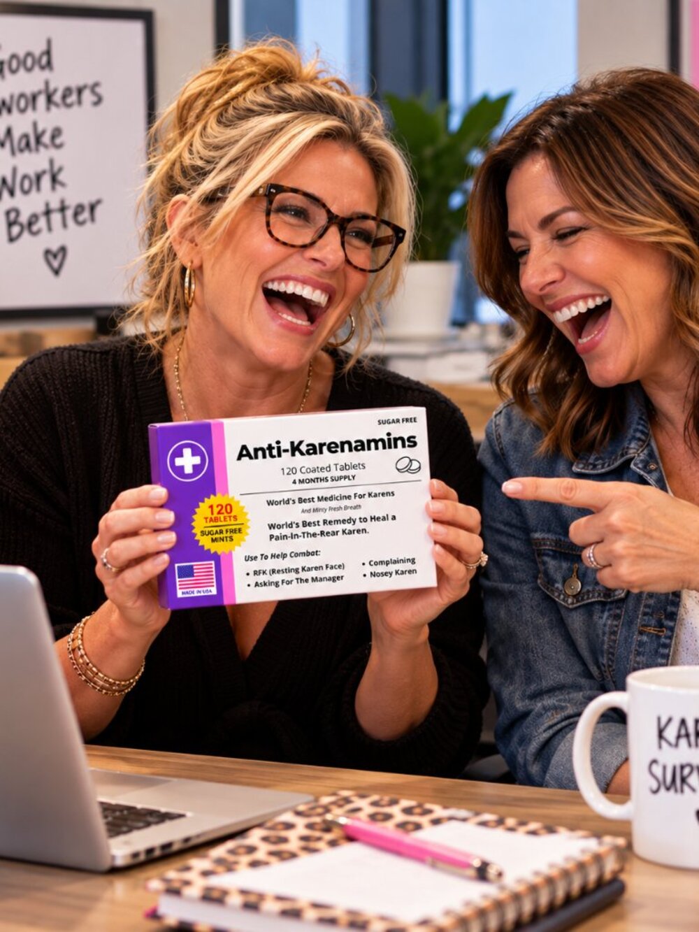 Funny Karen Gag Gift for Women, Anti-Karenamins 120 Sugar-Free Mints Made in USA